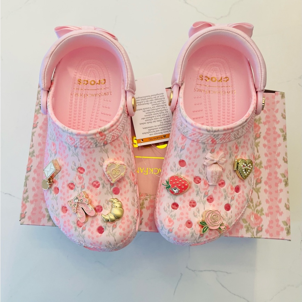 CROCS Kids Pink Love Shack Fancy